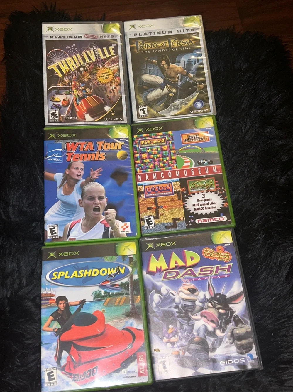 Retro Original Xbox Game Lot of 6 Prince of Persia, Namco Museum, Thrillville +